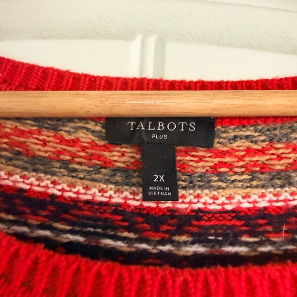 Talbots Multicolor Striped Sweater 2X - Picture 2 of 3